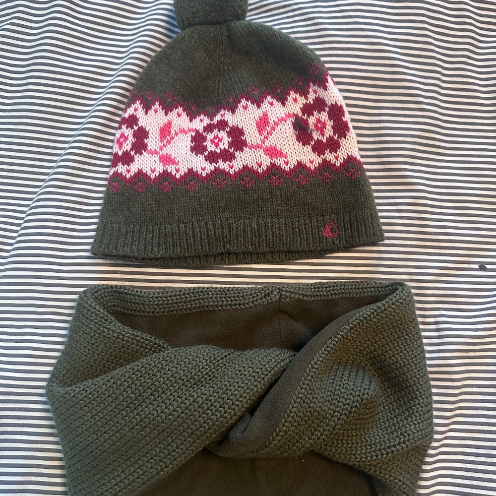 Petit Bateau hat & infinity scarf/snood (toddler)